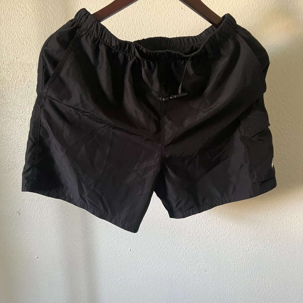 mens black nike swim trunks